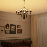 Retro American style stamen-shaped iron chandelier -12 bulbs -E12 lamp holder