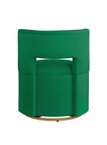 360° Swivel Accent Chair with Storage Function, Velvet Curved Chair with Gold Metal Base for Living Room, Nursery, Bedroom