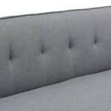 Dark Grey Double Corner Folding Sofa Bed, Two Throw Pillows