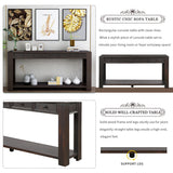 Entryway Hallway Table with Storage Drawers and Bottom Shelf