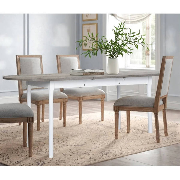 Dining Table, Removable Self-Storing Leaf