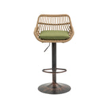 COOLMORE Swivel Bar Stools Set of 2 Adjustable Counter Height Chairs with Footrest for Kitchen, Dining Room 2PC/SET