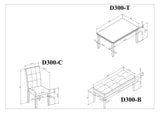 6-piece Faux Marble Dining Table Set  with one Faux Marble Dining Table
