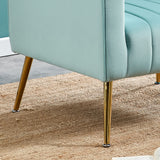 Modern Velvet Accent Chair with Arms, Wingback Reading Chair