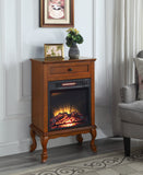 ACME Eirene Fireplace in Walnut Finish AC00855