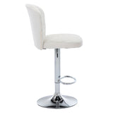COOLMORE  Bar Stools with Back and Footrest Counter Height Dining Chairs Set of 2