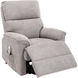 Power Lift Chair with Massage and Heating Function Soft Fabric Upholstery Recliner for Living Room,Light Gray