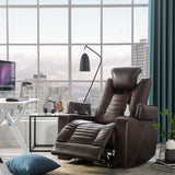 Orisfur. Power Motion Recliner with Adjustable Headrest,  Home Theater Seating with Hidden Arm Storage and Convenient Cup Holder Design