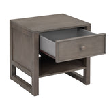 3-Pieces Bedroom Sets Full Size Platform Bed with Nightstand and Dresser,Antique Gray