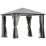 Aluminum Patio Gazebo with Polycarbonate Roof