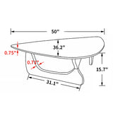 Cherry Triangle coffee table Wood Base