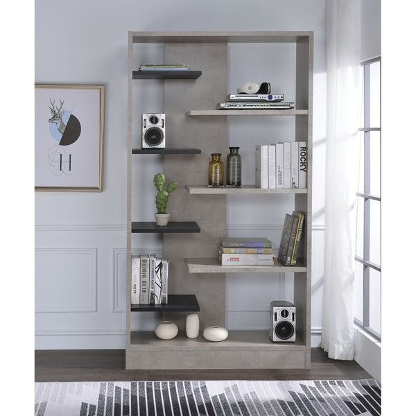 Bookshelf in Faux Concrete & Black