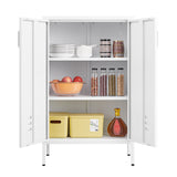 Suitable for steel storage cabinets in living rooms, kitchens, and bedrooms, 2 door miscellaneous storage cabinet, garage tool storage cabinet, and office file cabinet，2 movable partitions