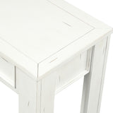 TREXM Console Table for Entryway Hallway Sofa Table with Storage Drawers and Bottom Shelf ( Antique White)