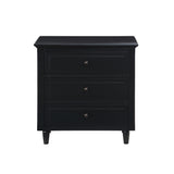3-Drawer Nightstand Storage Wood Cabinet