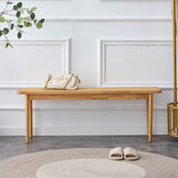 Solid wood bench, dining room dining chair, simple solid wood bedroom chair, bed end stool, living room, cane weaving shoe stool, suitable for dining room, living room, porch
