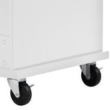 Kitchen Island Cart with Storage Cabinet and Two Locking Wheels ,Solid wood desktop, Microwave cabinet