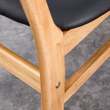 Solid wood dining table and 4-piece set of solid wood dining chairs