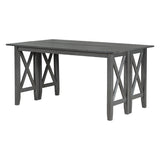 6-Piece Family Dining Room Set Solid Wood Space Saving Foldable Table and 4 Chairs with Bench for Dining Room