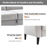 Grey Modern flat  Sofa Bed with Storage Box for Compact Living Space