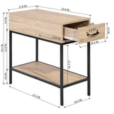 Nightstand with Drawer, Stable and Sturdy Construction