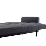 Black Folding Flat folding Sofa Bed with Storage Box