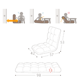 Modern Folding Lounge Chaise, 5 Reclining Position s -  Video Gaming Sofa