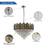 Modern American pendant diamond crystal chandelier -8 bulbs