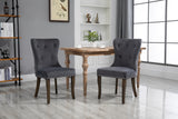 Victorian Dining Chair Button Tufted Armless Chair Upholstered Accent Chair