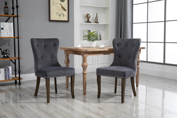 Victorian Dining Chair Button Tufted Armless Chair Upholstered Accent Chair