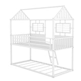 Twin over Twin Size Metal Low Bunk Beds