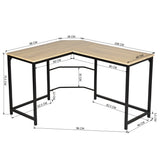 34.6" W X 42.5" D L Shaped Computer Desk PC Laptop Table Wood Workstation