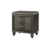 King 6 PC LED Bedroom set made with Gunmetal Copper finish