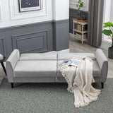 Grey Modern flat  Sofa Bed with Storage Box for Compact Living Space