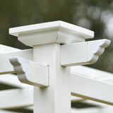 White Iron Pergola Gazebo for Vines Pure Iron Chic Lid Cover Design Sleek Seams Hidden Joints Elegant White Trellis