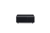 Modern Smart mini Coffee Table with Built in Fridge, Outlet protection,Wireless charging module,Mechanical temperature control,Power socket,USB interface And Ice Water interface.