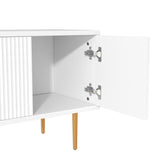 U-Can Modern TV Stand with 5 Champagne Legs - Durable, Stylish and Spacious，TVS Up to 75''