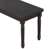 Classic Dining Set Wooden Table and 4 Chairs with Bench for Kitchen Dining Room, Espresso