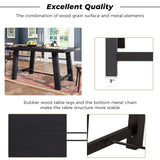 Wood Dining Table Kitchen Furniture Rectangular Table