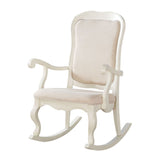 ACME Sharan Rocking Chair in Fabric & Antique White 59388