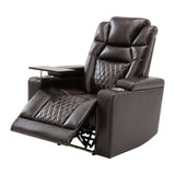 Motion Recliner with USB Charging Port and Hidden Arm Storage, Home Theater Seating with 2 Convenient Cup Holders Design and 360° Swivel Tray Table（old sku: SG000440AAA）