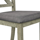 TOPMAX 6 Piece Dining Table Set Wood Dining Table and chair Kitchen Table Set with Table, Bench and 4 Chairs, Rustic Style, Gray(No Difference with SH000109AAE）