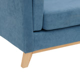 [New Design] Modern and comfortable blue chenille fabric sofa with soft cushion and arm loveseat