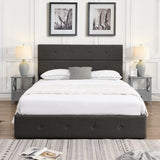 Upholstered Platform Bed with Underneath Storage - Queen