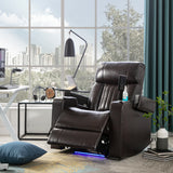 Orisfur. Power Motion Recliner with USB Charging Port and Hidden Arm Storage, Home Theater Seating with 2 Convenient Cup Holders Design ,360° Swivel Tray Table,and Cell Phone Stand