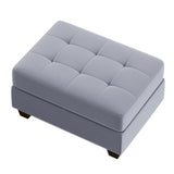 Grey Sectional Sofa with Reversible Chaise with Storage Ottoman