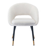 Modern Dining Room Chair Accent Chair with Metal Legs for Living Room