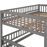 Grey Bunk Bed with Slide