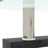 Rectangle Black Glass Coffee Table, Clear Coffee Table