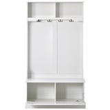 Hall Tree with 4 Hooks, Coat Hanger, Entryway Bench, Storage Bench